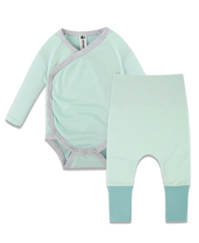 Shop Earth Baby Outfitters Baby Girls Bodysuit And Pants, 2 Piece Set In Green