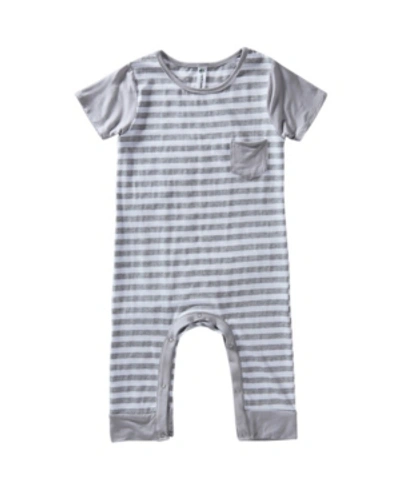 Earth Baby Outfitters Baby Boys Or Baby Girls Short Sleeve Romper In Silver-tone