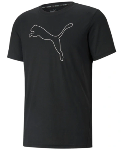 Shop Puma Men's Performance Moisture-wicking Cat T-shirt In Black