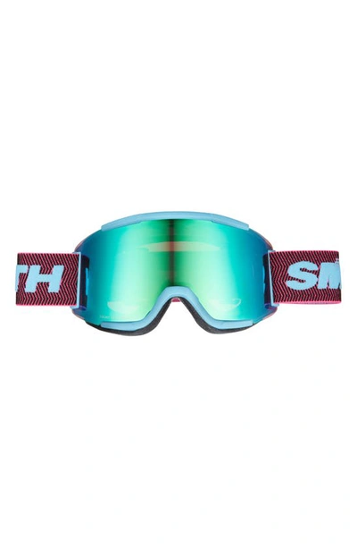 Shop Smith Squad 180mm Chromapop(tm) Snow Goggles In Snorkel Green Mirror