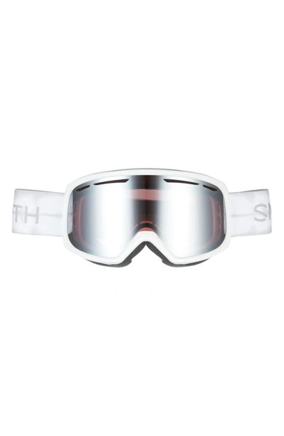 Shop Smith Drift 180mm Snow Goggles In White / Ignitor Mirror