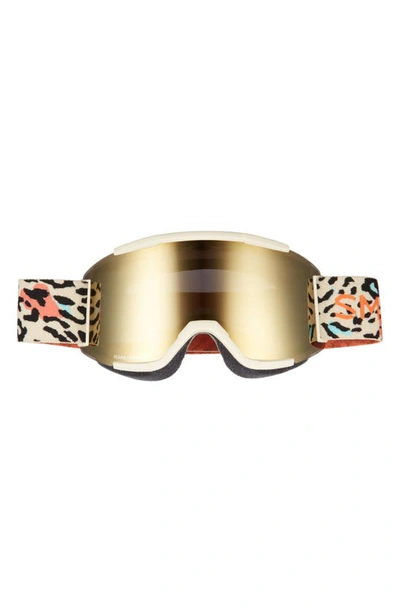Shop Smith Squad 180mm Chromapop™ Snow Goggles In Birch Strange Creatures Gold
