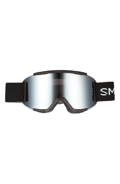 Shop Smith Squad 180mm Chromapop™ Snow Goggles In Black Sun Platinum Mirror