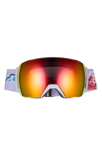 Shop Smith I/o Mag Xl 230mm Snow Goggles In Lilac Tropics Red