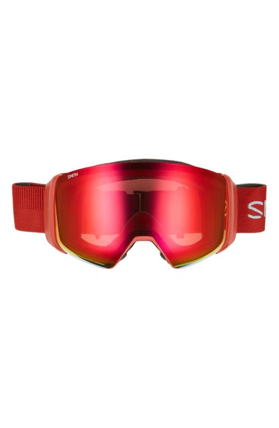 Shop Smith 4d Mag 203mm Snow Goggles In Clay Red Landscape Mirror