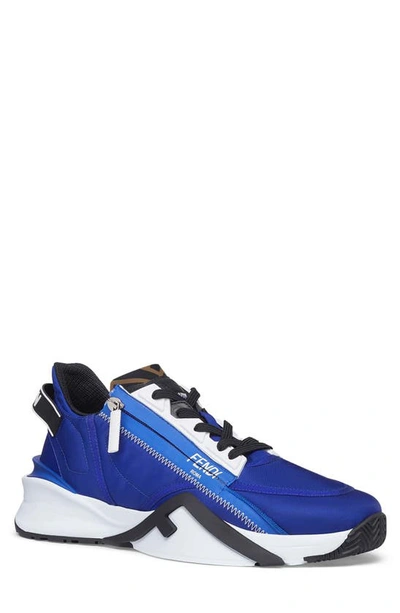 Shop Fendi Flow Low Top Sneaker In Blue