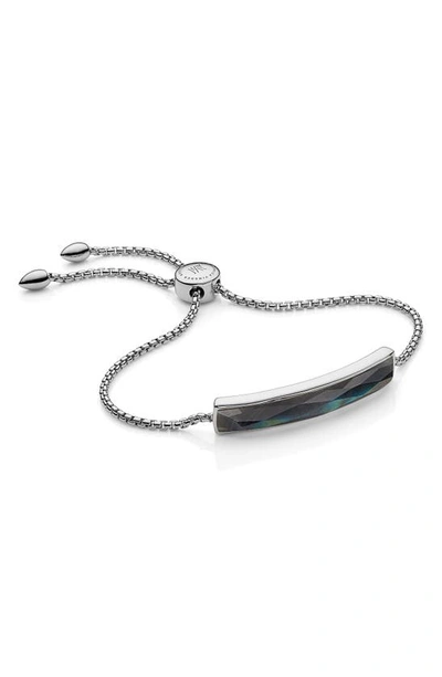 Shop Monica Vinader Baja Stone Bracelet In Silver/ Labradorite