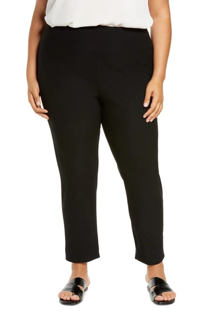 Shop Eileen Fisher High Waist Ankle Slim Pants In Black