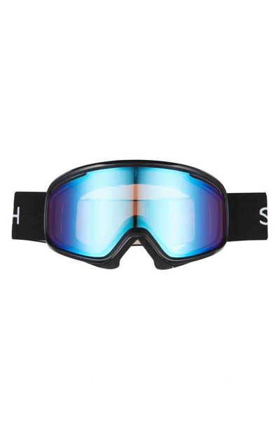 Shop Smith Vogue 185mm Snow Goggles In Black / Blue Sensor Mirror