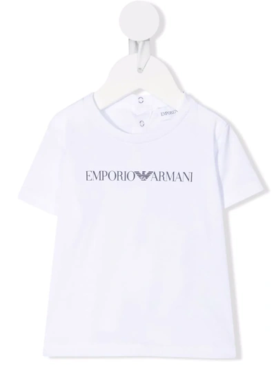 Shop Emporio Armani Logo-print T-shirt In 白色