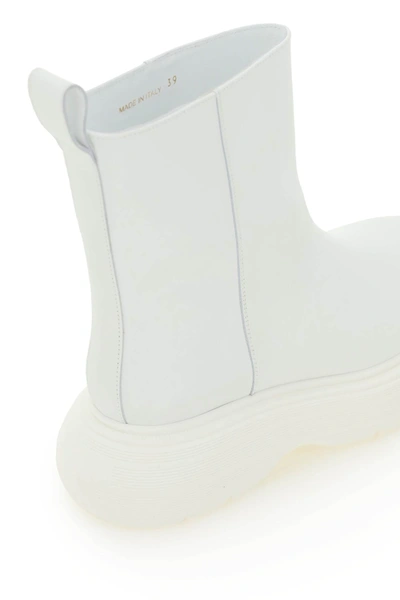 Shop Gia Borghini Marte Leather Boots In White