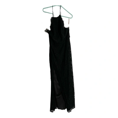Pre-owned Fame And Partners Lace Maxi Dress In Black
