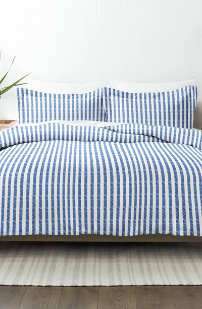 Ienjoy Home Home Spun Home Collection Premium Ultra Soft 3-piece Rugged Stripes Full/queen Duvet Set In Navy