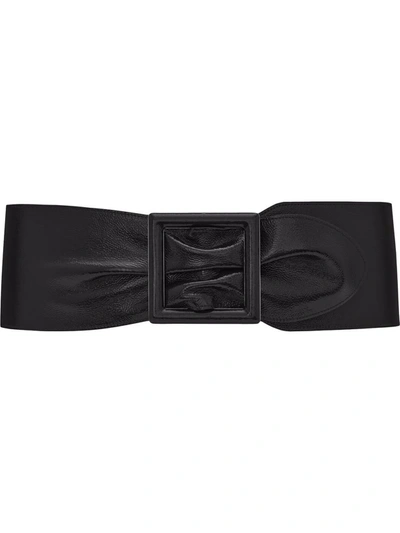 Shop Saint Laurent Wrapped Corset Belt In Black