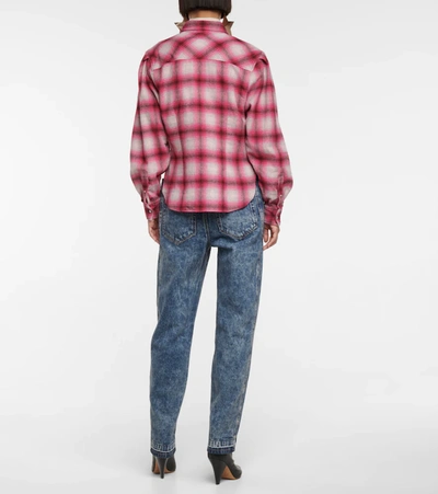 Isabel Marant Étoile Reosi Check Wool Blend Button-up Shirt In Multicoloured
