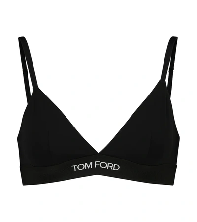 Tom Ford Stretch-modal Jersey Soft-cup Triangle Bra In Black