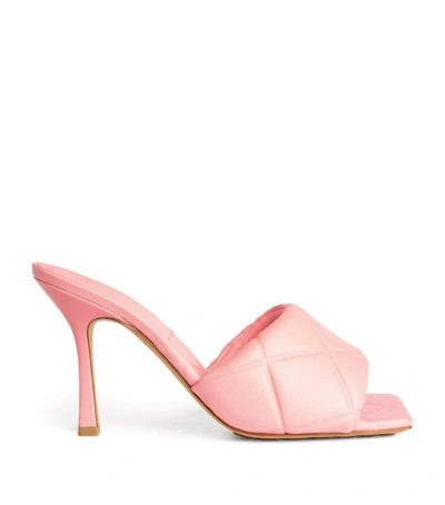 Shop Bottega Veneta Quilted Leather Lido Mules 90 In Pink