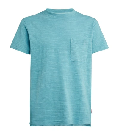 Shop Orlebar Brown Cotton Sammy T-shirt In Blue