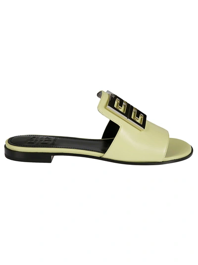 Shop Givenchy 4g Sandals In Acid Yellow