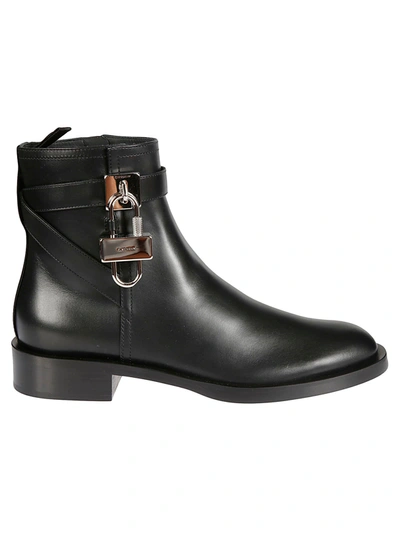 Shop Givenchy Lock Ankle Boots In Black