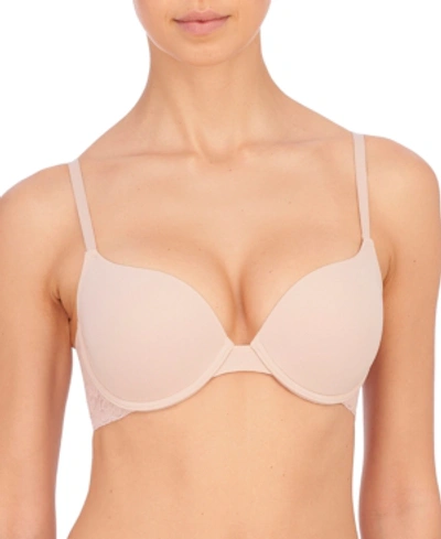 Natori Sheer Glamour Push Up Underwire Bra In Lt Mocha