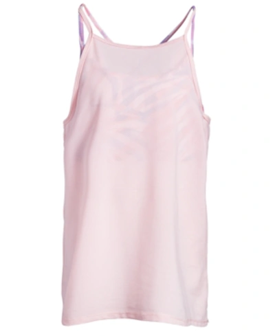 Shop Ideology Big Girls Layered-look Tank Top, Created For Macy's In Rose Shadow