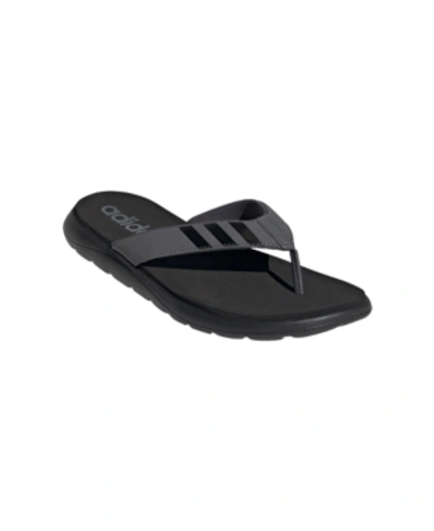Shop Adidas Originals Adidas Men's Comfort Flip-flop Thong Sandals From Finish Line In Black, Gray