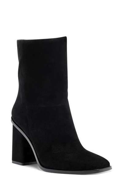 Shop Vince Camuto Dantania Bootie In Black Suede