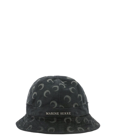 Shop Marine Serre Moon Bell Hat In Black