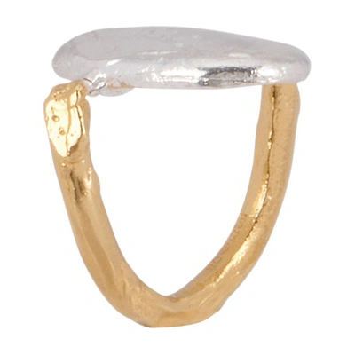Shop Alighieri The Symbol Unknown Ring In Silver Gold
