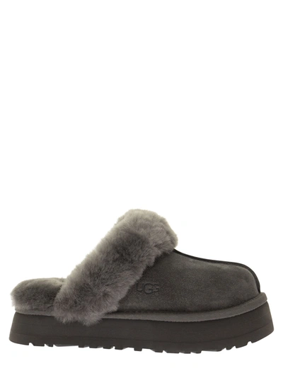 Shop Ugg Disquette - Sabot With Platform In Anthracite
