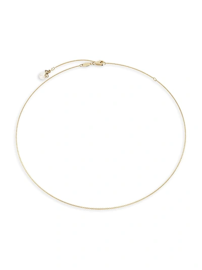 Shop Dolce & Gabbana Women's 18k Yellow Gold & Freshwater Pearl Chain Necklace