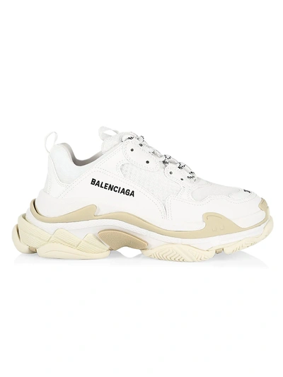 Shop Balenciaga Women's Triple S Sneakers In White