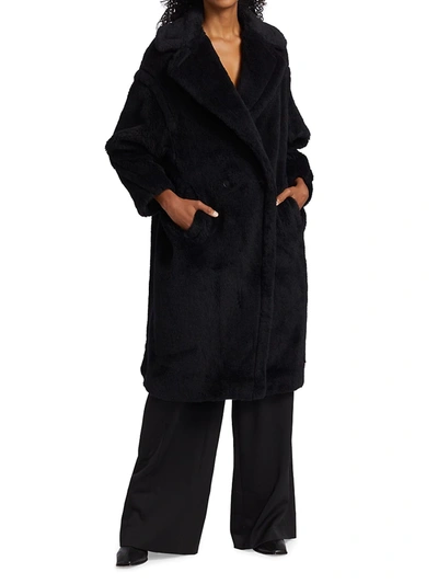Shop Max Mara Women's Teddy Bear Icon Tedgirl Coat In Black