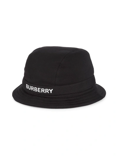 Shop Burberry Jersey Logo Bucket Hat In Black