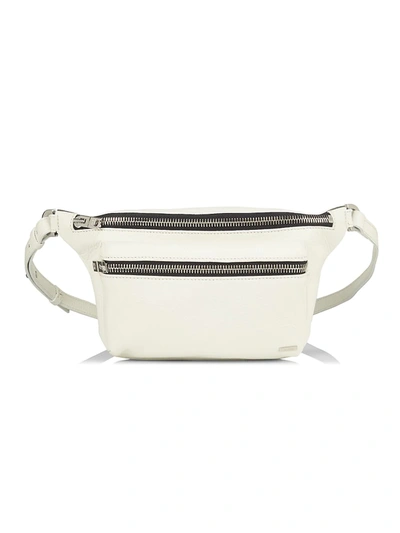 Shop Amiri Leather Belt Bag In White