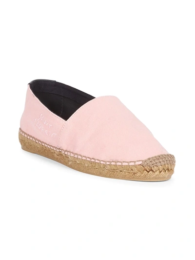 Shop Saint Laurent Signature Canvas Espadrilles In Pink