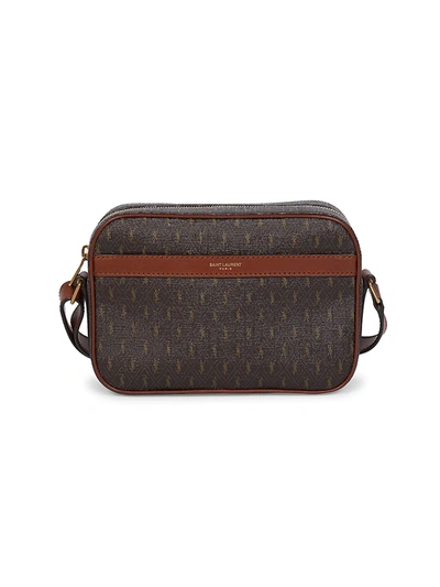 Buy SAINT LAURENT Brown Le Monogramme Crossbody Pouch in Canvas & Smooth  Leather for MEN in UAE