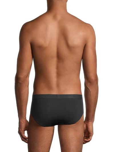 Shop Hanro Men's Cotton Essentials Briefs In All Black