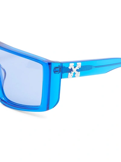 Shop Off-white Alps 145mm Shield Sunglasses In Blue