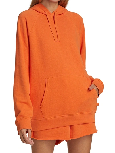 Shop Atm Anthony Thomas Melillo Cotton Pullover Hoodie In Clementine