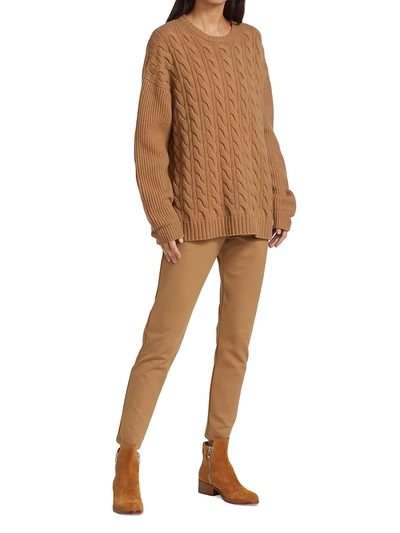 Shop Max Mara Women's Cannes Cashmere-blend Sweater In Camel