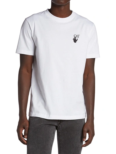 Shop Off-white Men's Degradé Arrow Logo Cotton T-shirt In White Multi