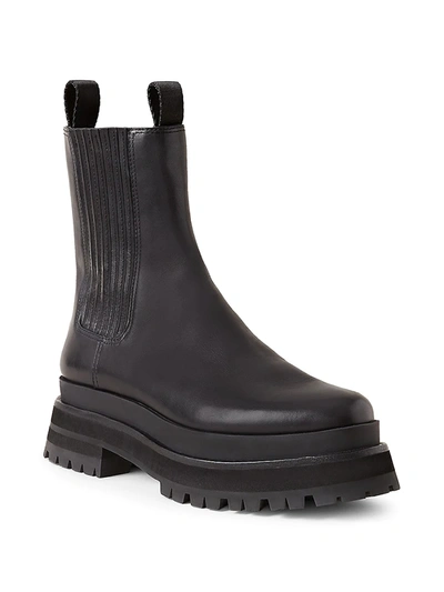 Shop Loeffler Randall Women's Toni Leather Lug-sole Platform Boots In Black