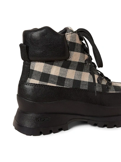 Shop Loeffler Randall Owen Platform Leather Hiker Boots In Black