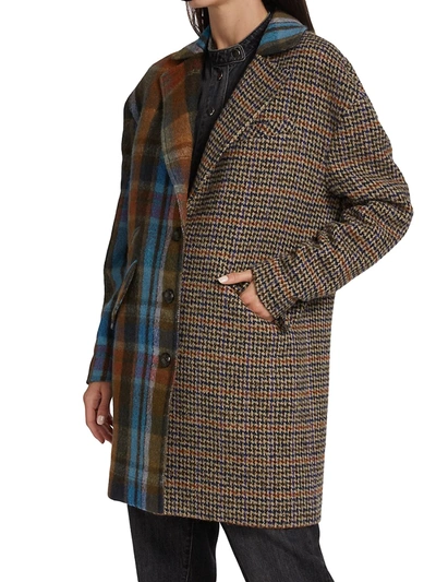 Shop Veronica Beard India Plaid Dickey Coat In Neutral