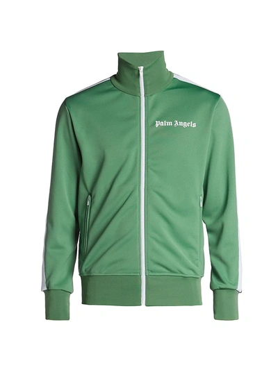 Shop Palm Angels Men's Classic Track Jacket In Green