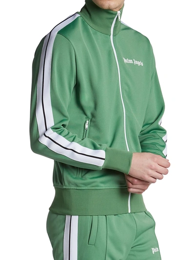 Shop Palm Angels Men's Classic Track Jacket In Green