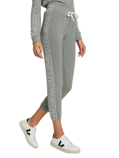 Shop Monrow Bandana Sweatpants In Gunmetal