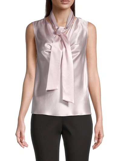 Shop Milly Rory Satin Top In Blush